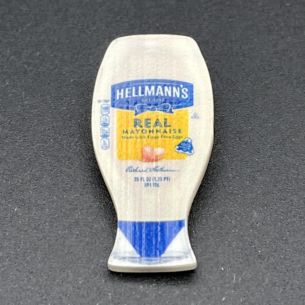 Hellmann's Mayo Mayonnaise Bottle Novelty Plastic‎ Lapel Hat Pin